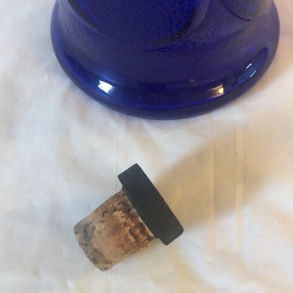 George Washington cobalt decanter cork top VTG Philadelphia PA Jacquin Co. - Picture 3 of 9